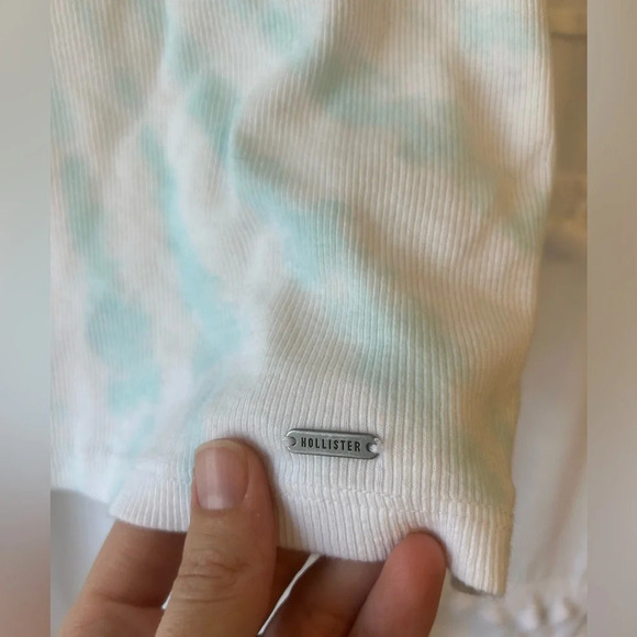 Hollister blue white tie dye copped tank top size M - Picture 2 of 7